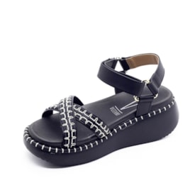 Sandália  Flat Media Vizzano Feminino Preto