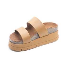 Sandália Flat Moleca Feminina Camel