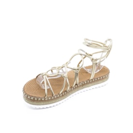 Sandalia Flat Moleca Feminina Dourado