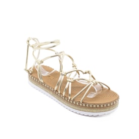Sandalia Flat Moleca Feminina Dourado