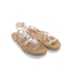 Sandalia Flat Moleca Feminina Ouro Rosado