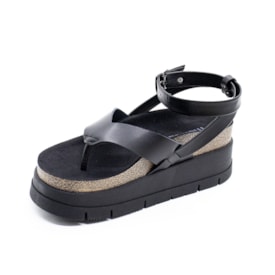 Sandalia Flat Moleca Feminina Preto