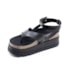 Sandalia Flat Moleca Feminina Preto