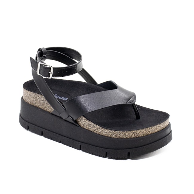 Sandalia Flat Moleca Feminina Preto