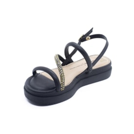 Sandalia Flat Plataforma Dakota Feminina Preto