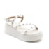 Sandalia Flat Plataforma Vizzano Feminina Branco Off