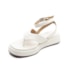 Sandalia Flat Plataforma Vizzano Feminina Branco Off