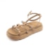 Sandalia Flat Plataforma Vizzano Feminina  Camel