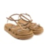 Sandalia Flat Plataforma Vizzano Feminina  Camel