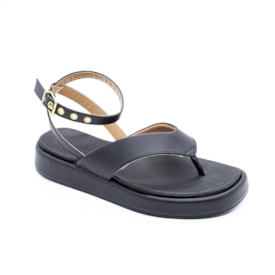 Sandalia Flat Plataforma Vizzano Feminina Preto