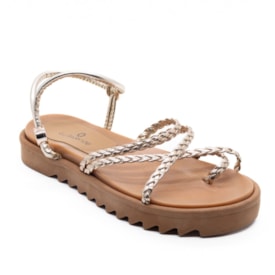 Sandalia Flatform Baia Lu Rezende Feminino Bronze