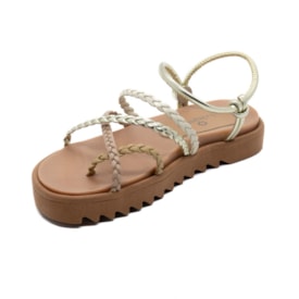 Sandalia Flatform Baia Lu Rezende Feminino Ouro Light