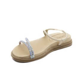 Sandalia Flatform Baixa Beira Rio Feminino Creme