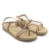 Sandália Flatform Baixa Beira Rio Feminino Ouro Rosado
