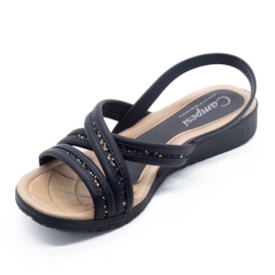 Sandália Flatform Baixa Campesi Feminina Preto