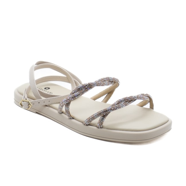Sandalia Flatform Baixa Lu Rezende Feminina Aveia