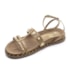 Sandália Flatform Baixa Lu Rezende Feminina Capuccino
