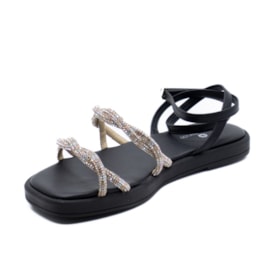 Sandalia Flatform Baixa Lu Rezende Feminina Preto
