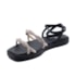 Sandalia Flatform Baixa Lu Rezende Feminina Preto