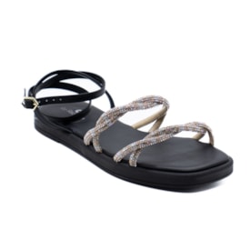 Sandalia Flatform Baixa Lu Rezende Feminina Preto