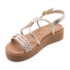 Sandalia Flatform Baixa Lu Rezende Feminino Bronze