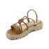Sandalia Flatform Baixa Lu Rezende Feminino Carvalho