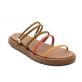 Sandalia Flatform Baixa Lu Rezende Feminino Carvalho