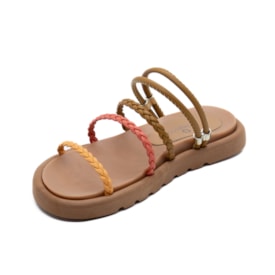 Sandalia Flatform Baixa Lu Rezende Feminino Carvalho