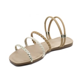 Sandalia Flatform Baixa Lu Rezende Feminino Palha
