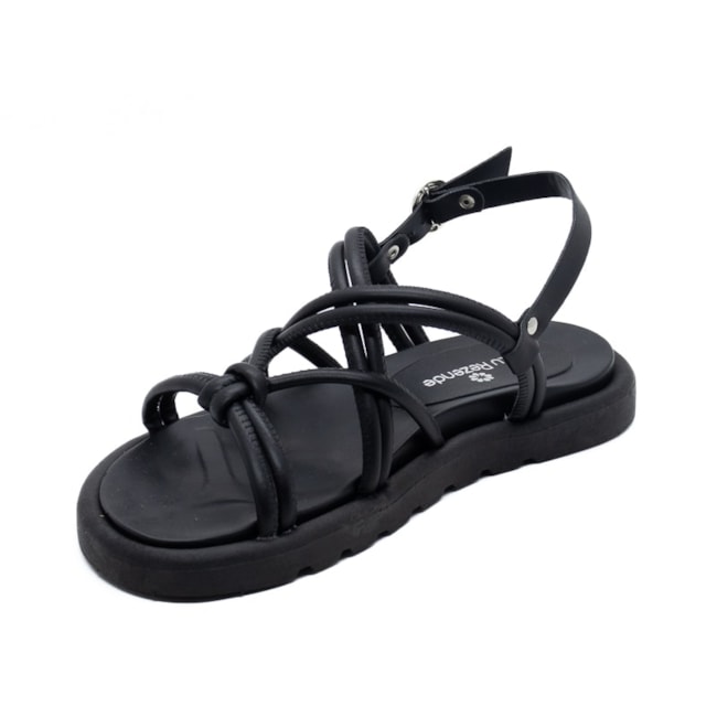 Sandalia Flatform Baixa Lu Rezende Feminino Preto