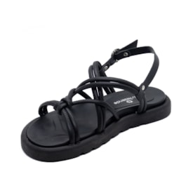 Sandália Flatform Baixa Lu Rezende Feminino Preto