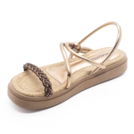 Sandália Flatform Baixa Mississipi Feminina Bronze