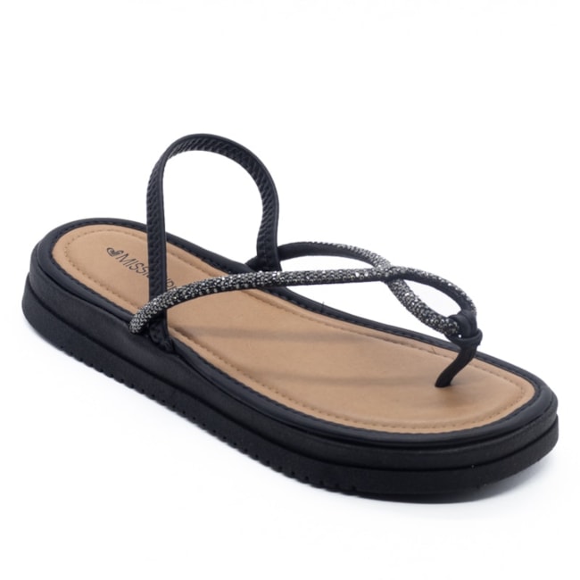 Sandália Flatform Baixa Mississipi Feminina Preto