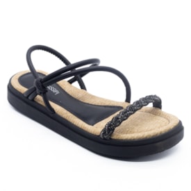 Sandália Flatform Baixa Mississipi Feminina Preto