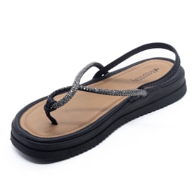 Sandália Flatform Baixa Mississipi Feminina Preto