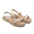 Sandalia Flatform Baixa Moleca Feminina Creme