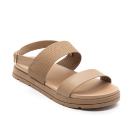 Sandalia Flatform Baixa Moleca Feminina Nude