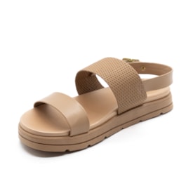 Sandalia Flatform Baixa Moleca Feminina Nude