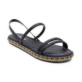 Sandalia Flatform Baixa Moleca Feminina Preto
