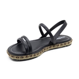 Sandalia Flatform Baixa Moleca Feminina Preto