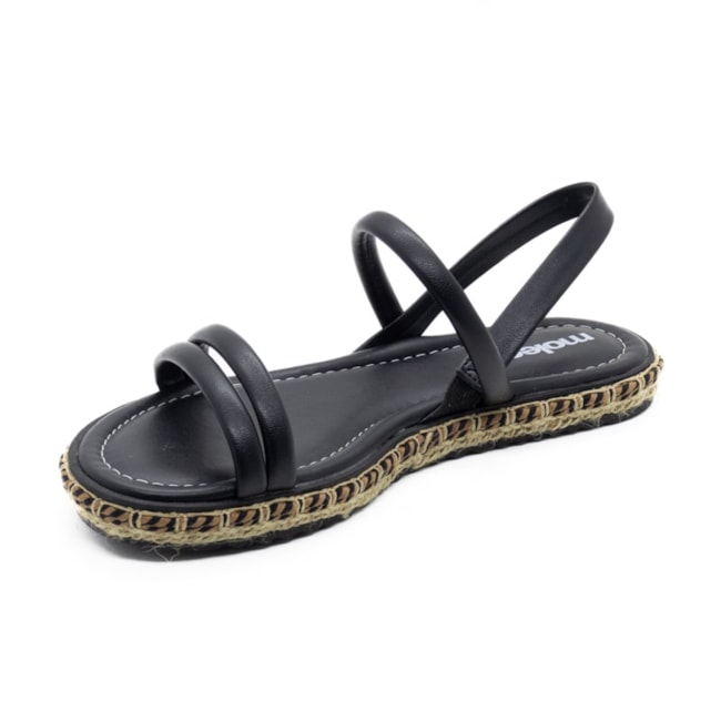 Sandalia Flatform Baixa Moleca Feminina Preto