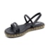 Sandalia Flatform Baixa Moleca Feminina Preto