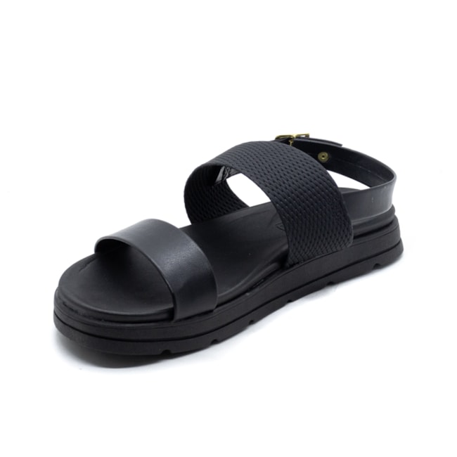 Sandalia Flatform Baixa Moleca Feminina Preto