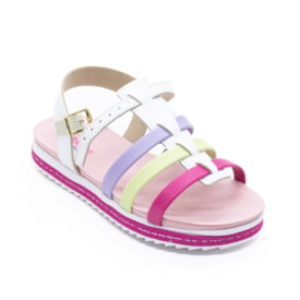 Sandalia Flatform Baixa Molekinha Infantil Feminina Branco