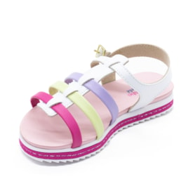 Sandalia Flatform Baixa Molekinha Infantil Feminina Branco