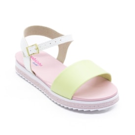 Sandalia Flatform Baixa Molekinha Infantil Feminino Menta
