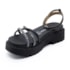 Sandália Flatform Baixo Vizzano Feminino Preto