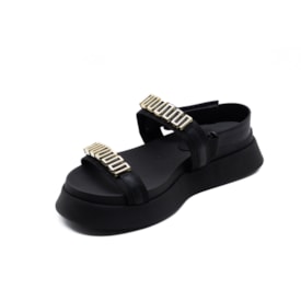 Sandalia Flatform Media Lu Rezende-Feminina Preto