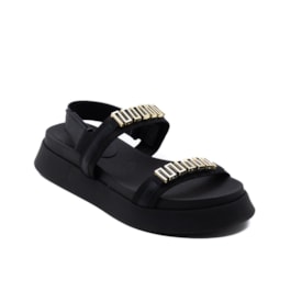 Sandalia Flatform Media Lu Rezende-Feminina Preto