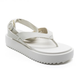 Sandália Flatform Media Moleca Feminino Branco Off